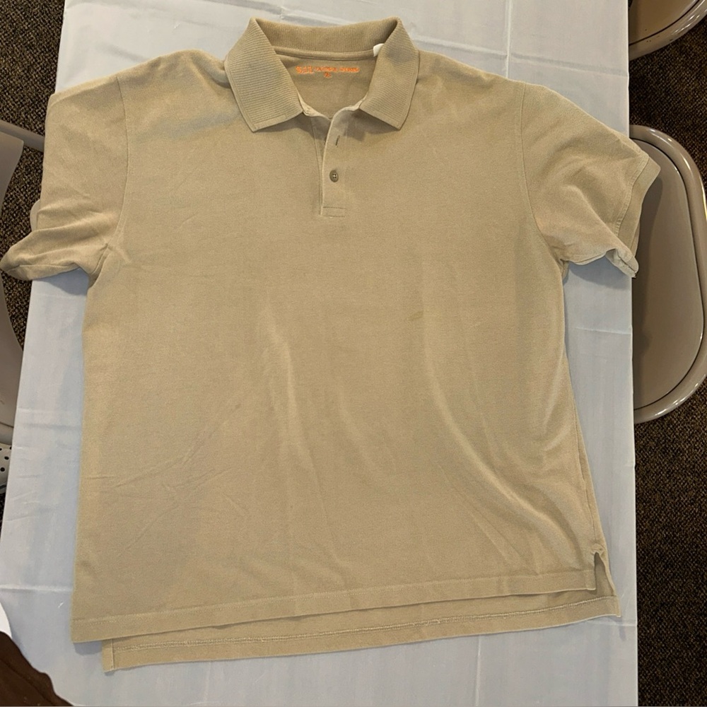 5.11 Tactical Short Sleeve Polo Shirt Men's Size XL Tan Beige Cotton EUC